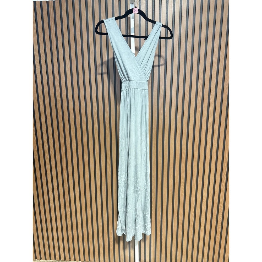 Lulus NWT Heavenly Hues Light Sage Green V Neck Maxi Dress - XS